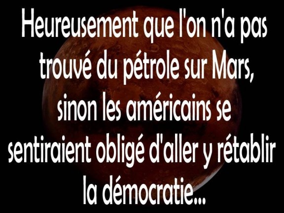 pétrole sur mars