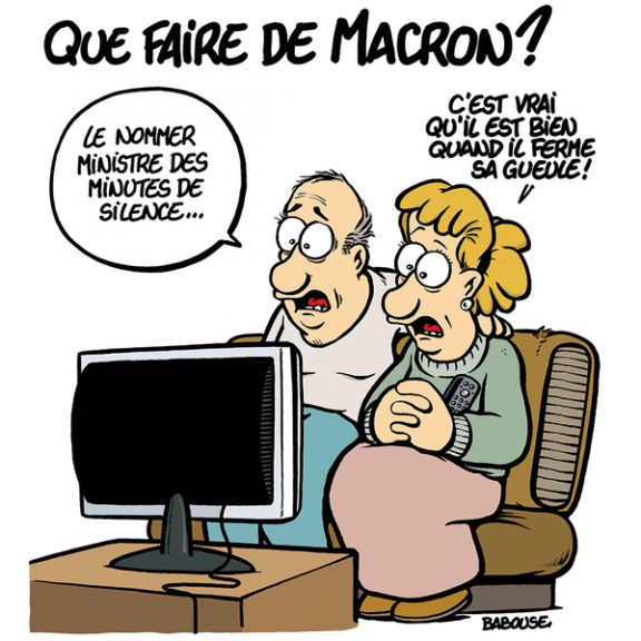 Macron silence