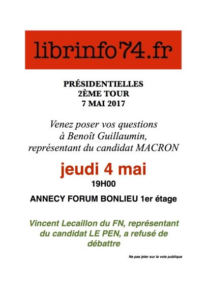 Flyer débat 2ème tour